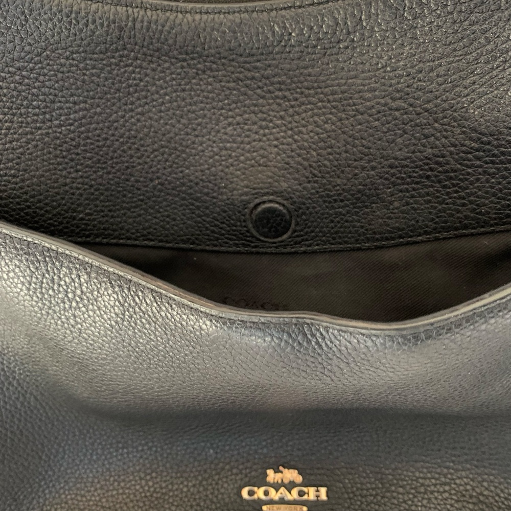 Coach black 'Chaise' pebbled leather crossbody bag/purse - Picture 8 of 14